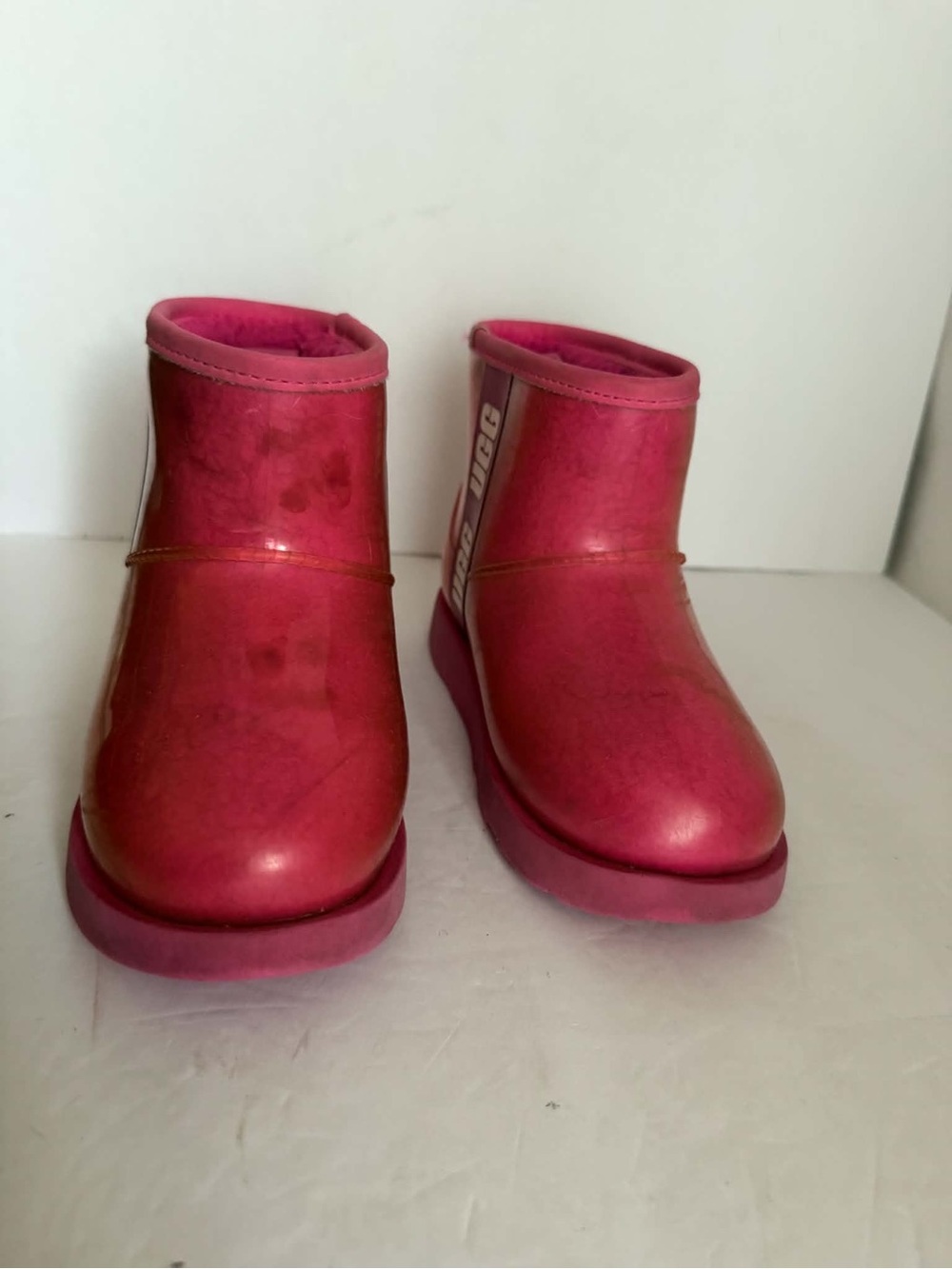 UGG Kids Pink Short Booties, SZ 12 toddler girl, box 89